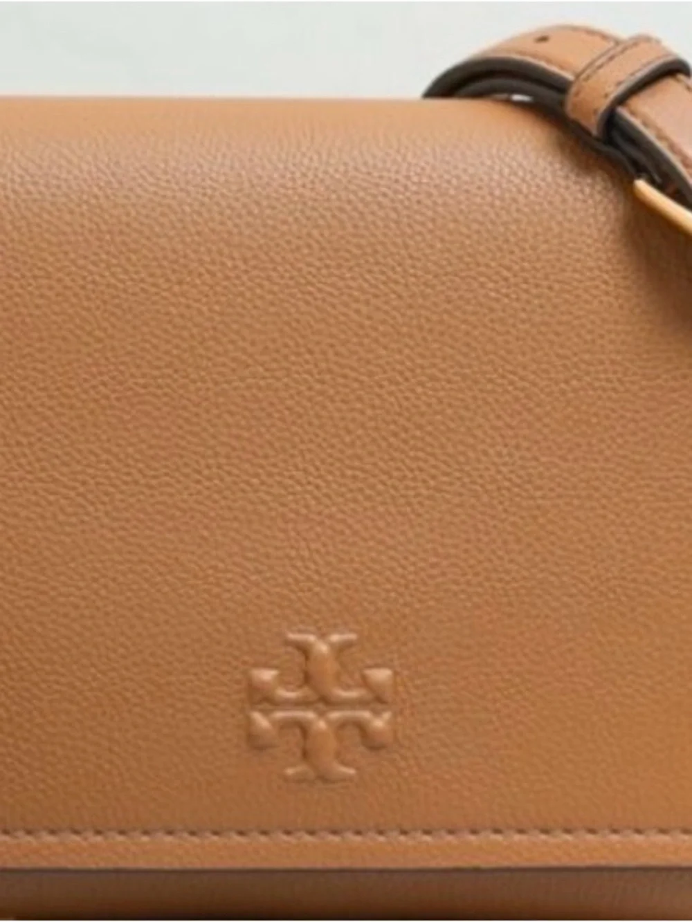 Tory Burch Pebbled Leather Crossbody in Taupe
